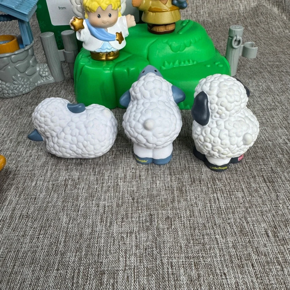Fisher-Price Little People Lil Shepherds Nativity Set Angel Sheep Well W6146